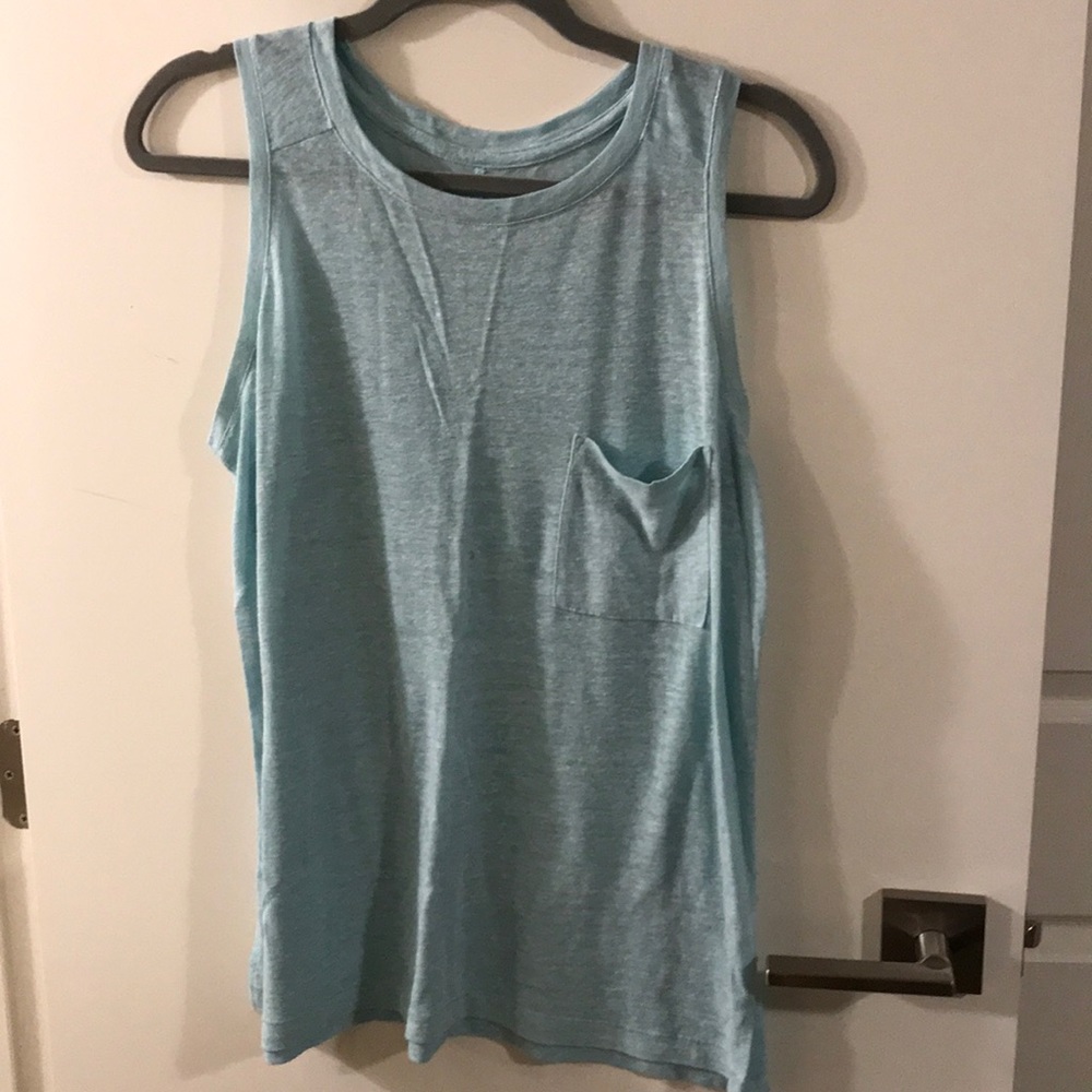 Blue Pocket Tank Top